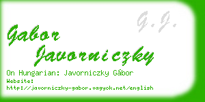 gabor javorniczky business card